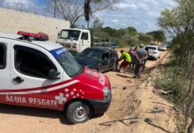 Homem é arremessado após capotamento de carro na BA-411