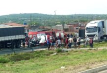 Motorista morre após colidir em fundo de carreta na BR 116 Norte