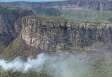 Incêndio volta a atingir a Chapada Diamantina