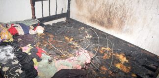 Após curto-circuito, casa é parcialmente consumida pelo fogo em Italegre, distrito de Baixa Grande