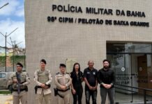 21ª CIRETRAN de Ipirá, visita o 3º Pelotão da 98ª CIPM em Baixa Grande