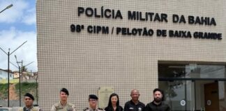 21ª CIRETRAN de Ipirá, visita o 3º Pelotão da 98ª CIPM em Baixa Grande