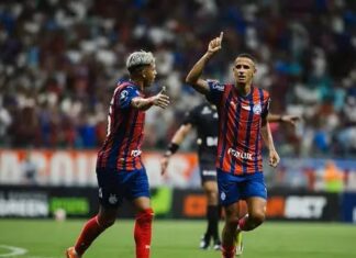 Bahia usa titulares pela primeira vez no ano e goleia o Barcelona de Ilhéus