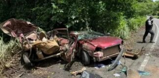 Três pessoas morrem após colisão com carro-forte na BR-101