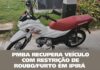 PMBA recupera motocicleta com restrição de roubo /furto em Ipirá