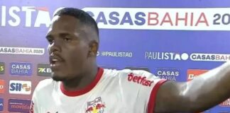 Zagueiro do Bragantino critica árbitra após eliminação: “Não adianta colocar uma mulher para apitar um jogo deste tamanho”