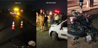 Três acidentes com mortes em sequência marcam noite de sábado na BA-120
