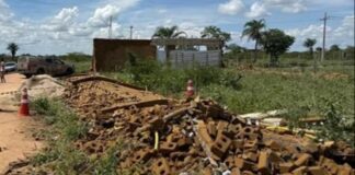 Idosa morre após muro desabar durante chuva no bairro Jardim Formosa, em Capim Grosso