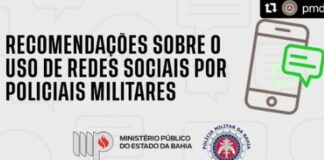Recomendações sobre o uso de redes sociais por policiais militares