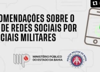 Recomendações sobre o uso de redes sociais por policiais militares