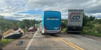 Suspeito de matar mulher na zona rural de Feira de Santana morre em acidente na BR-407