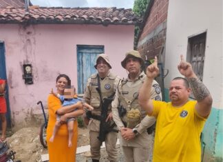 PM acompanha reencontro de bebê sequestrado com familiares após alta hospitalar